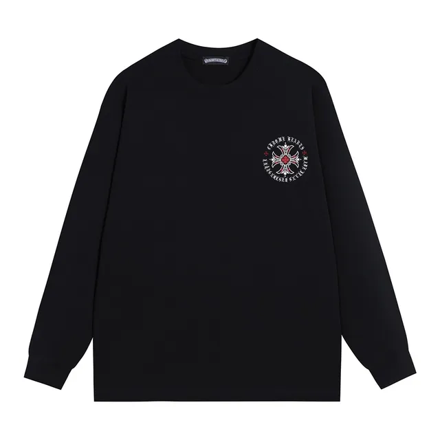 Chrome Hearts Maltese Cross Graphic Black Long-Sleeve T-Shirt