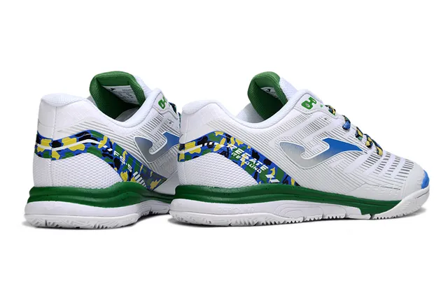 Joma Indoor Soccer Shoes White Blue Low-Top Synthetic Upper Sneakers