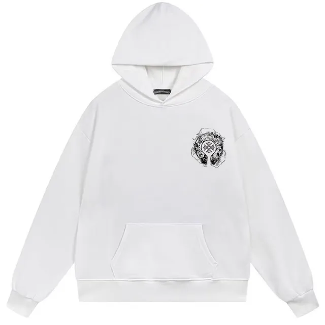 Chrome Hearts Circle Flame Graphic Black Hoodie