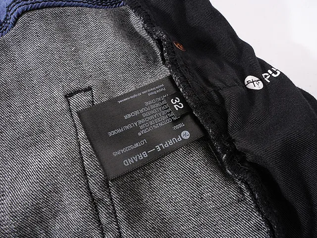 Purple Brand Distressed Washed Black Slim-Fit Jeans