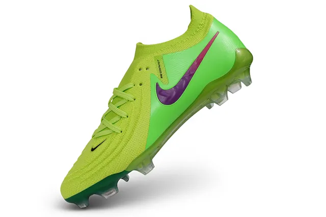 Nike Phantom GT Green Purple Knit Collar Asymmetric Lacing Firm-Ground Soccer Shoes