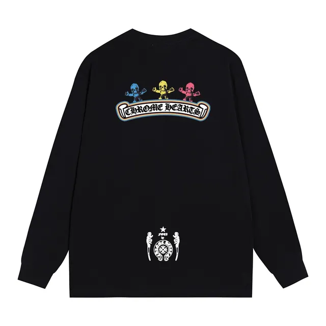 Chrome Hearts Graphic Print Black Long-Sleeve T-Shirt