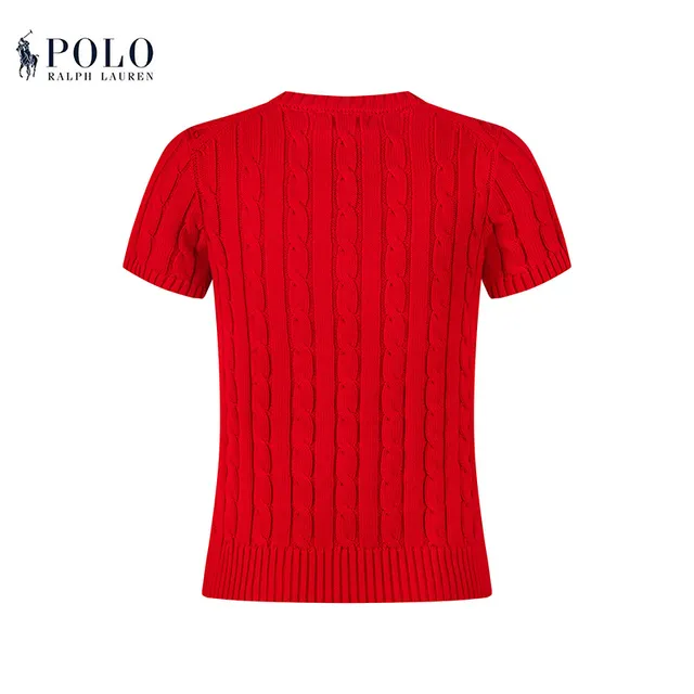 Polo Ralph Lauren Cable Knit Short-Sleeve Sweater