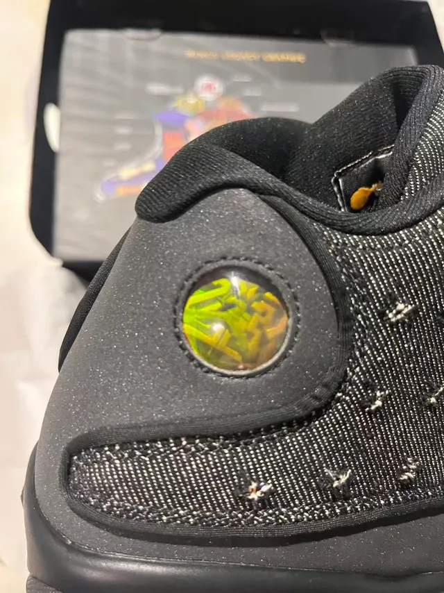 Air Jordan 13 Black Silver High-Top Textured Mesh Upper Basketball Shoes