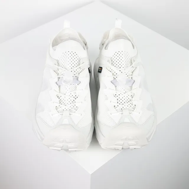 Hoka White Chunky Sculpted Sole Open Heel Strap Lifestyle Sneakers