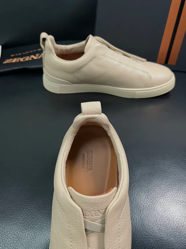 Zegna Oasi Slip-On Beige Lifestyle Sneakers