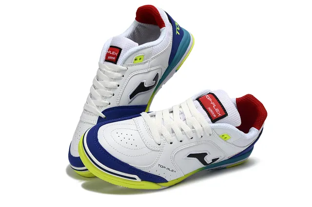 Joma Top-Plex White Blue Synthetic-Mesh Upper Sneakers