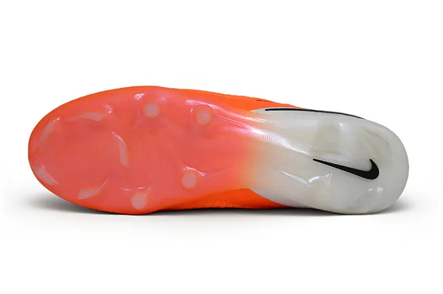 Nike Phantom GT Orange White Knit Upper Asymmetrical Lacing Firm-Ground Soccer Shoes