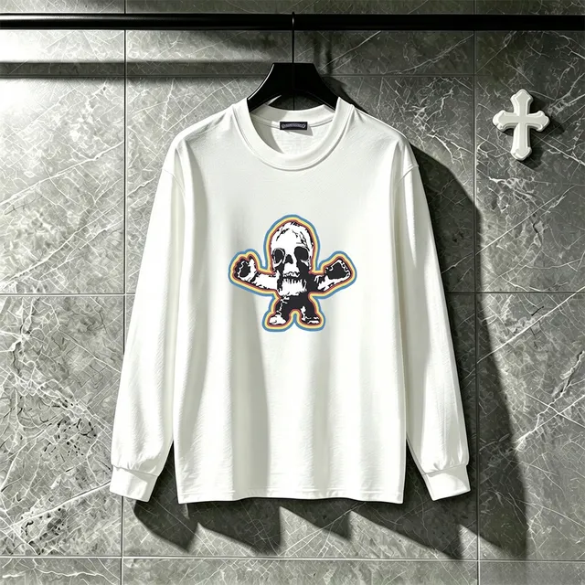 Chrome Hearts Graphic Print Black Long-Sleeve T-Shirt