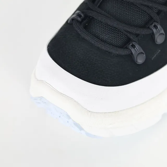Salomon Black White Chunky Trail-Inspired Sole Suede Upper Running Shoes