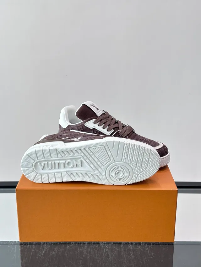 Louis Vuitton LV Trainer Brown White Monogram Canvas Chunky Sole Lifestyle Sneakers