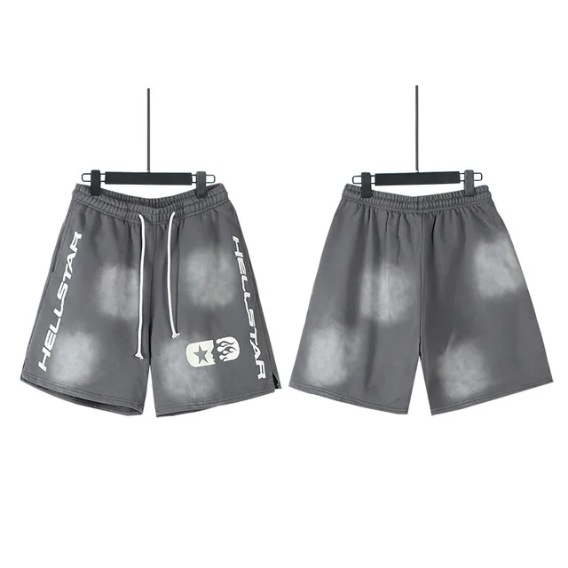 Hellstar Bleach-Wash Drawstring Shorts