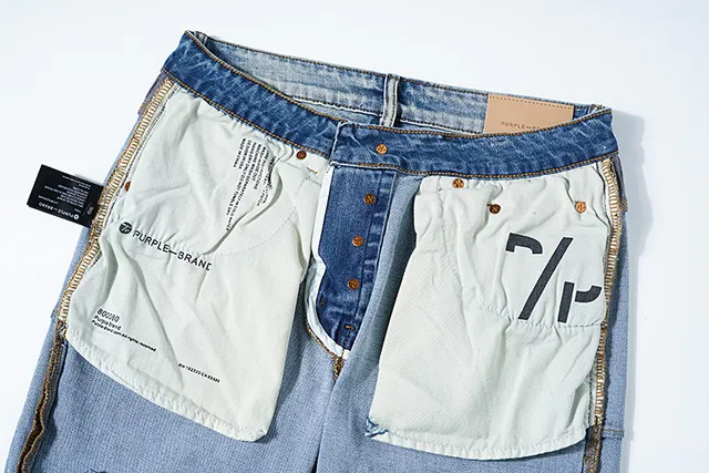 Purple Brand Light-Wash Paint-Splatter Distressed Jeans