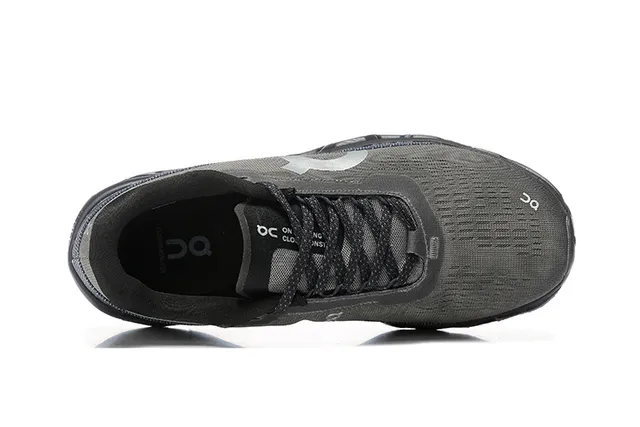 On Cloudmonster Dark Gray Black Running Shoes