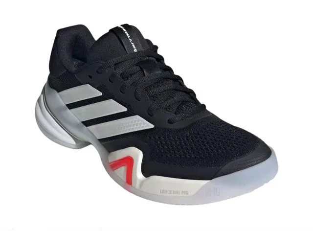 Adidas Black White Breathable Mesh Upper Three-Stripe Side Branding Sneakers