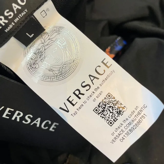 Versace Black Multicolor Square-Neck Thin-Strap Swimwear