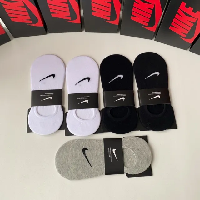 Nike Black White No-Show Low-Cut Socks