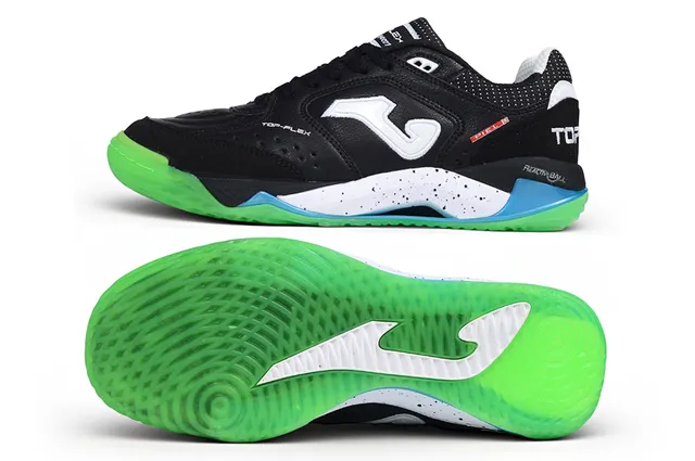 Joma Flex Black Green Perforated Synthetic Upper Lifestyle Sneakers