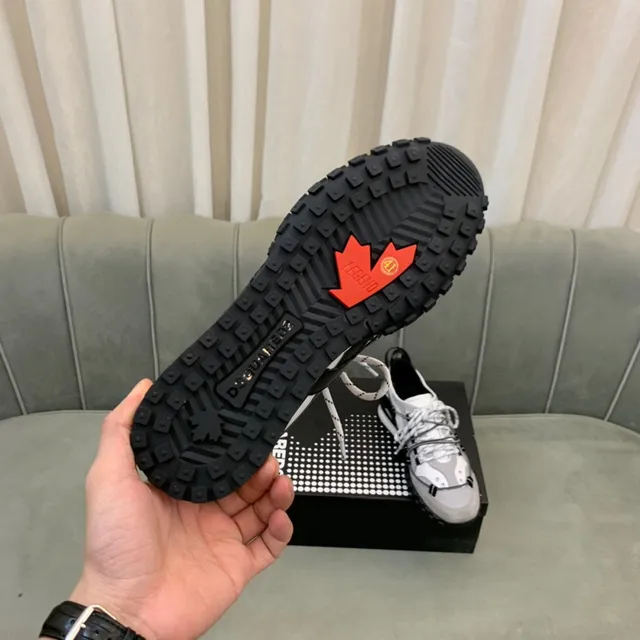 Dsquared2 ICON Multi-Strap Gray White Black Chunky Sneakers