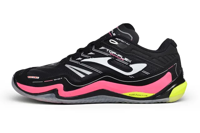 Joma TOP-FLEX Ultimate Black Pink Performance Silhouette Synthetic Mesh And Overlay Upper Lifestyle Sneakers