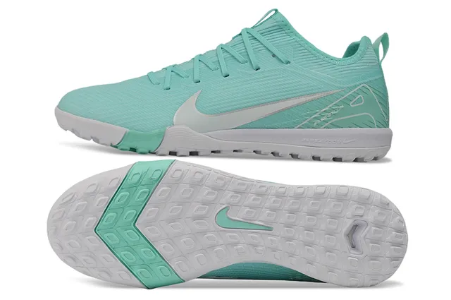 Nike Green White Knit Upper Low-Cut Indoor Soccer Shoes