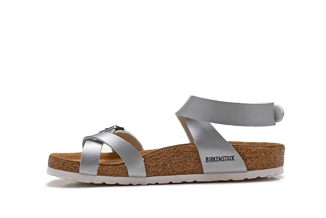 Birkenstock Arizona Metallic Silver Casual Sandals