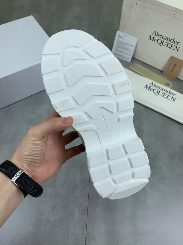 Alexander McQueen Oversized Sneaker White Gray Beige Lifestyle Sneakers