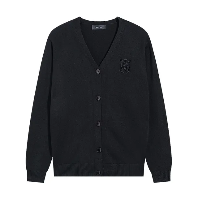 AMI Paris Ami de Coeur Embroidered V-Neck Cardigan