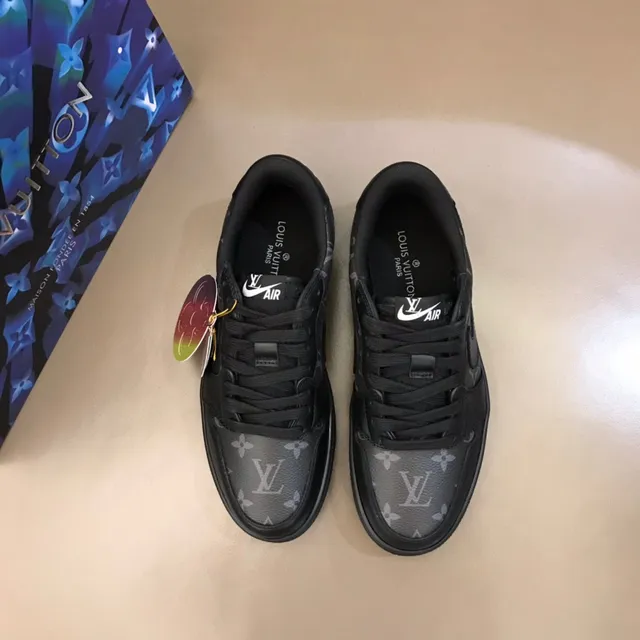 Nike Dunk Low Monogram Print Black Lifestyle Sneakers