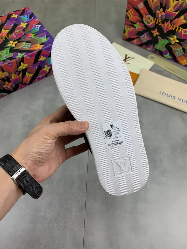Louis Vuitton LV Trainer Black White Monogram-Print Canvas Leather Overlays Lifestyle Sneakers