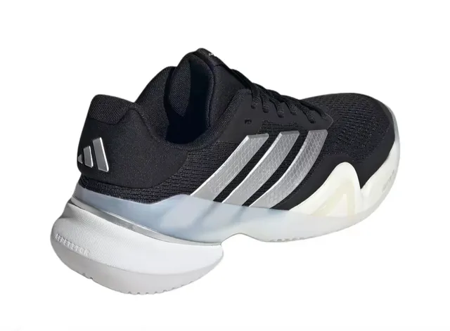 Adidas Lightstrike Pro Black Silver Mesh Upper Metallic Three Stripes Lifestyle Sneakers
