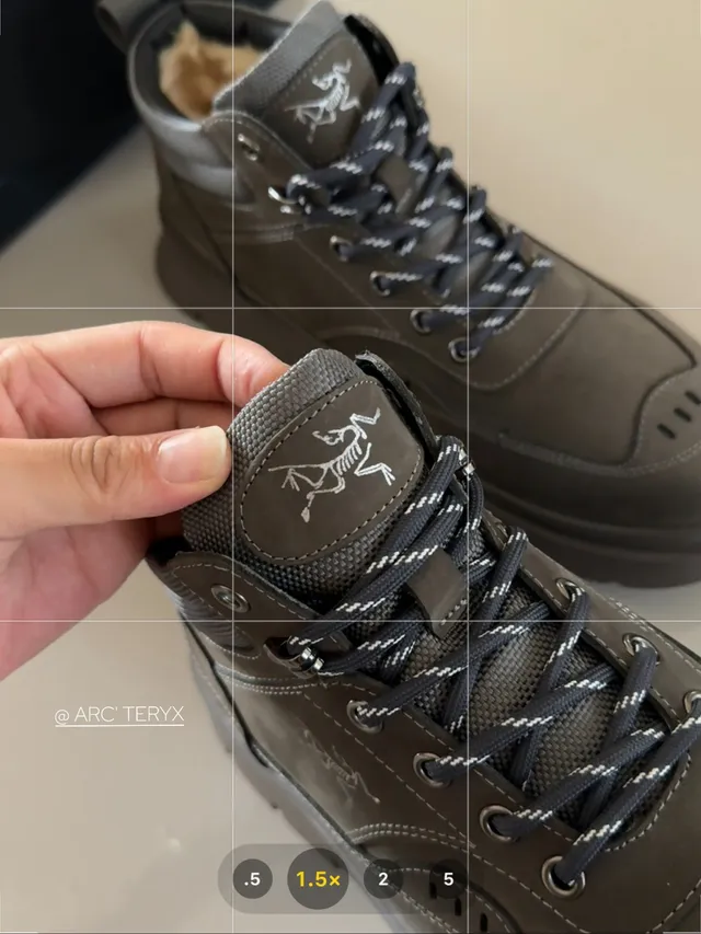 Arc'teryx Black Beige Insulated Shearling-Lined Mixed-Material Upper Ankle Boots