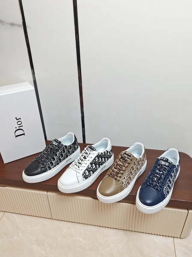 Dior B23 Monogram Black and White Lifestyle Sneakers