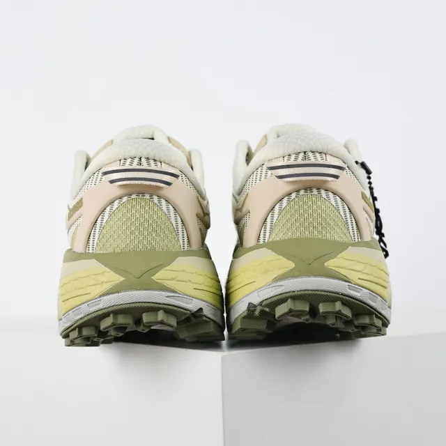 Hoka Mafate Speed Off-White and Pale Yellow Trail Running Shoes