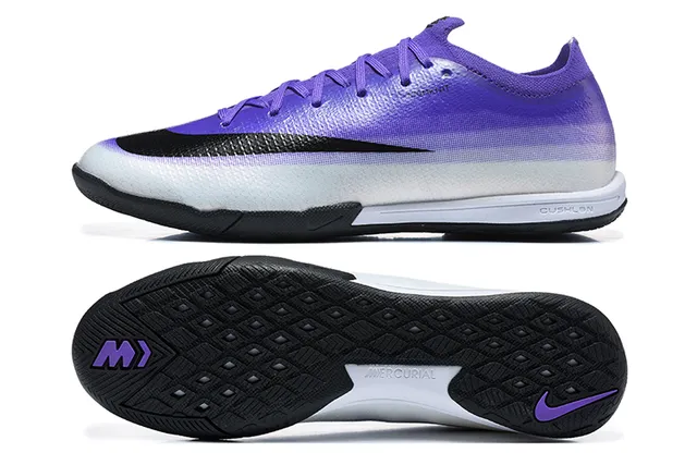 Nike Purple White Low-Top Gradient Upper Indoor Soccer Shoes