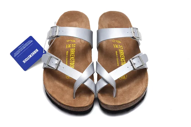 Birkenstock Arizona Metallic Silver Casual Sandals
