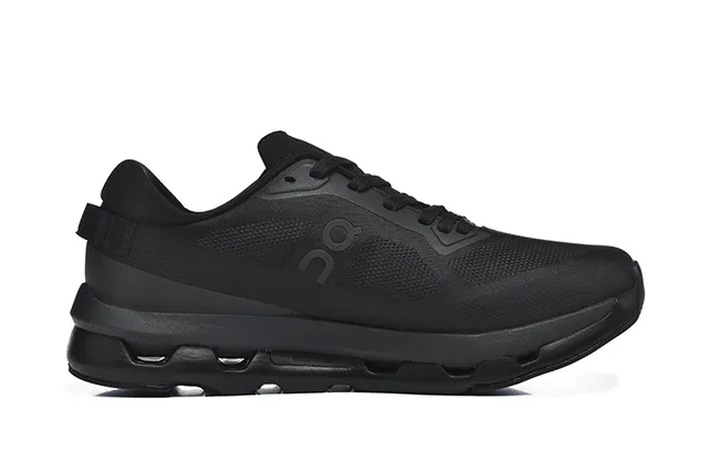 On Cloud Black Monochrome Engineered Mesh Upper Running Shoes