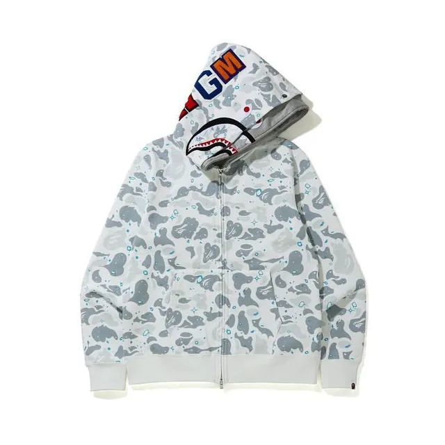 A Bathing Ape Shark Black Multicolor Full-Zip Hood Hoodie