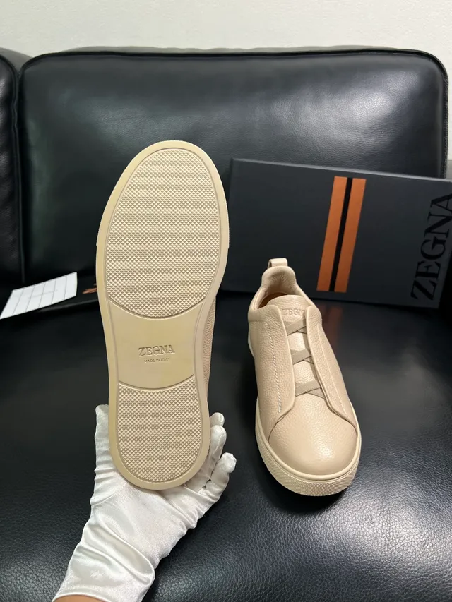 Zegna Oasi Slip-On Beige Lifestyle Sneakers