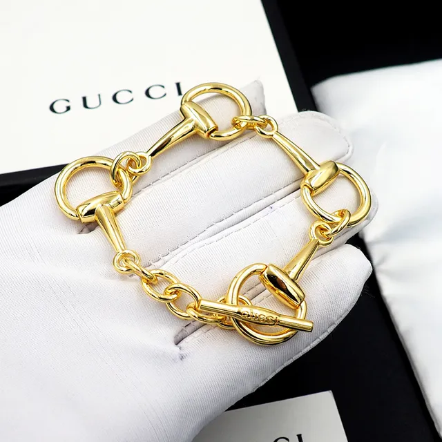 Gucci Horsebit 1955 Gold-Tone Horsebit Link Bracelet