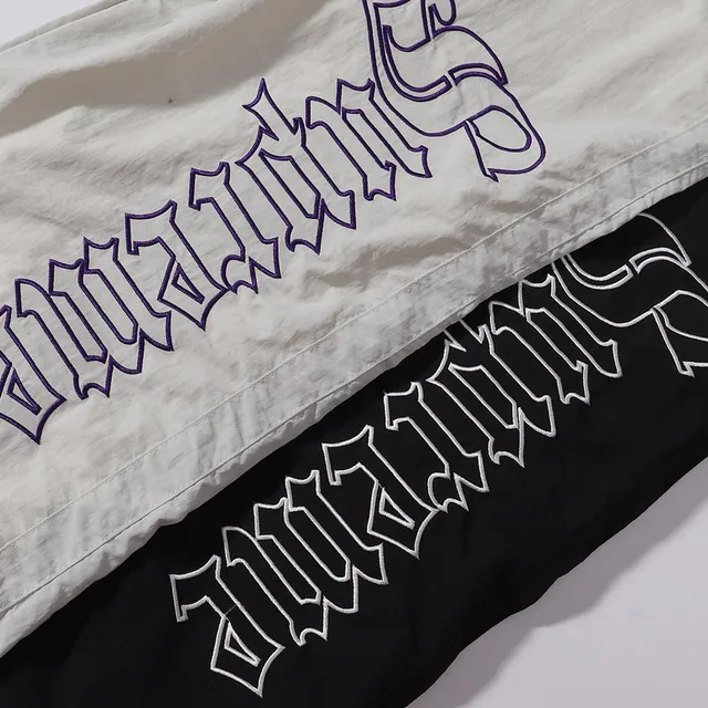 Relaxed-Fit Graphic Embroidered Pants