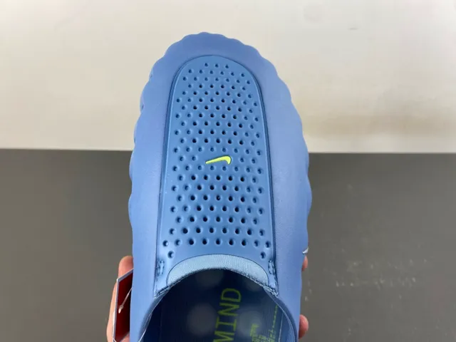 Nike Blue White Molded Foam Perforated Upper Slippers