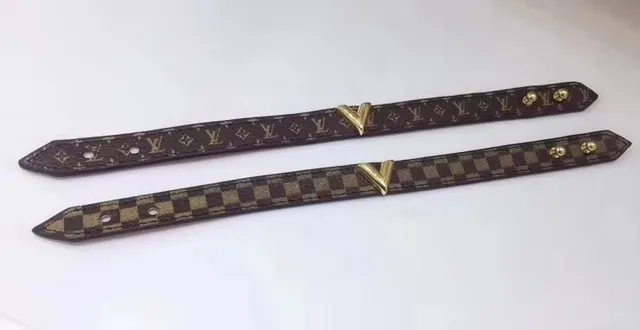 Louis Vuitton Brown Gold Monogram Canvas Damier Ebène Checkerboard Belt