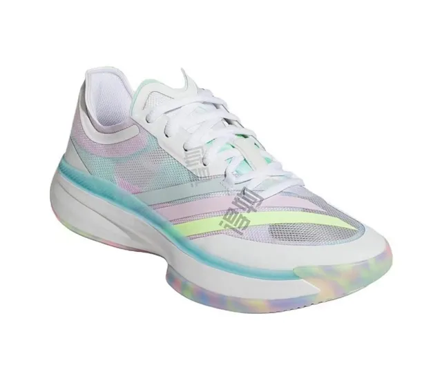 Adidas White Multicolor Iridescent Pastel Mesh Lifestyle Sneakers