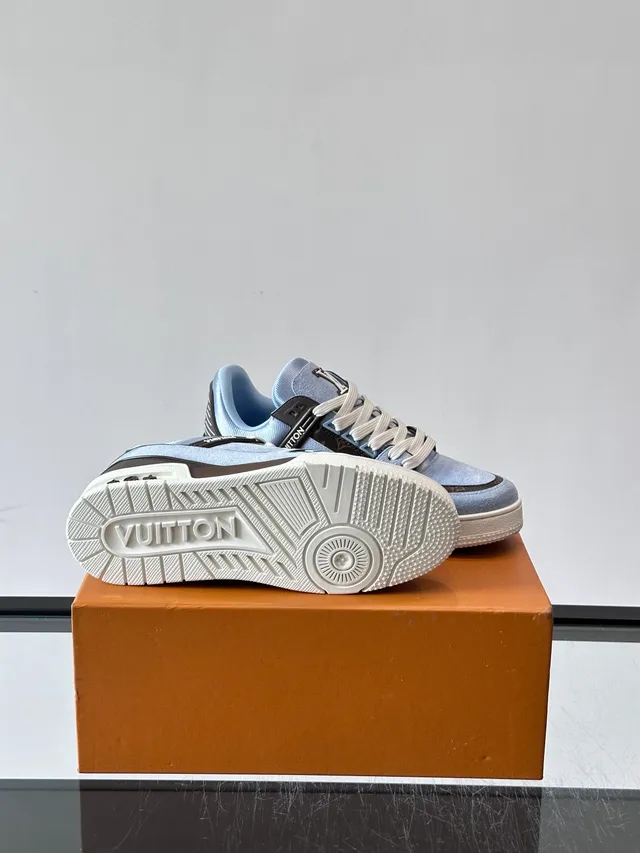 Louis Vuitton LV Trainer Blue Black Low-Top Monogrammed Lifestyle Sneakers