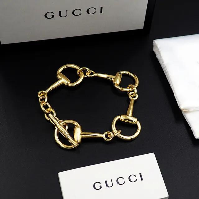 Gucci Horsebit 1955 Gold-Tone Horsebit Link Bracelet