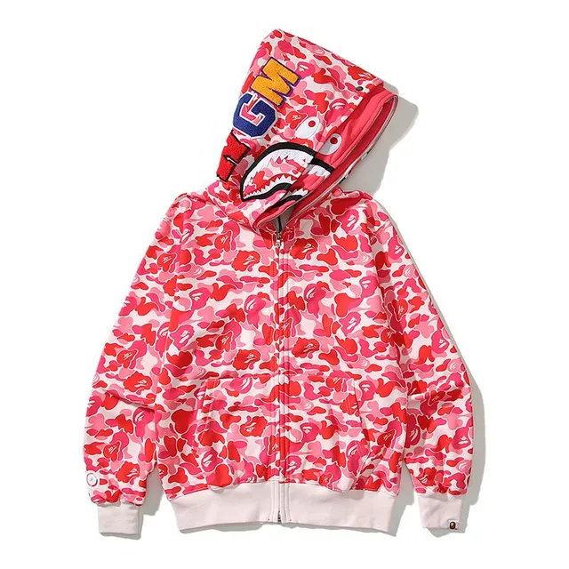 A Bathing Ape Shark Hoodie ABC Camo Full-Zip Jacket
