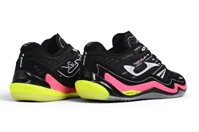 Joma TOP-FLEX Ultimate Black Pink Performance Silhouette Synthetic Mesh And Overlay Upper Lifestyle Sneakers