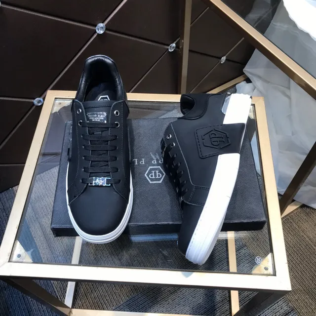 Philipp Plein PP Logo Sneaker Black and White Lifestyle Sneakers