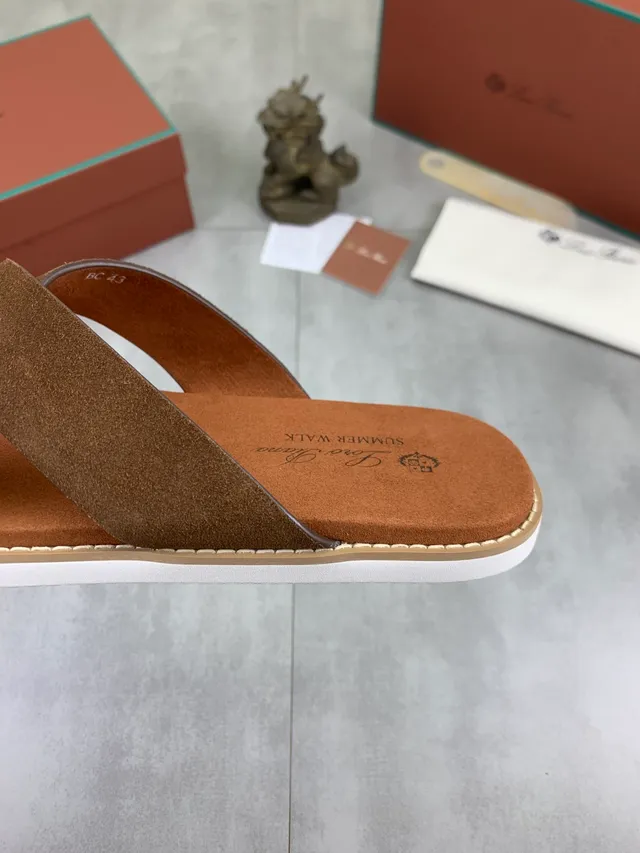 Brown Beige Crossed-Strap Slide-On Casual Sandals